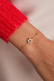 Star of David Delicate Pave Beaded Chain Bracelet - Aaria Tees Aaria Tees