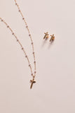 4:13 Cross Stud Earrings - Aaria Tees Aaria Tees