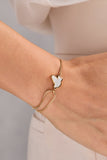 Dove 'Peace' Mother of Pearl Pull Chain Bracelet - Aaria Tees Aaria Tees