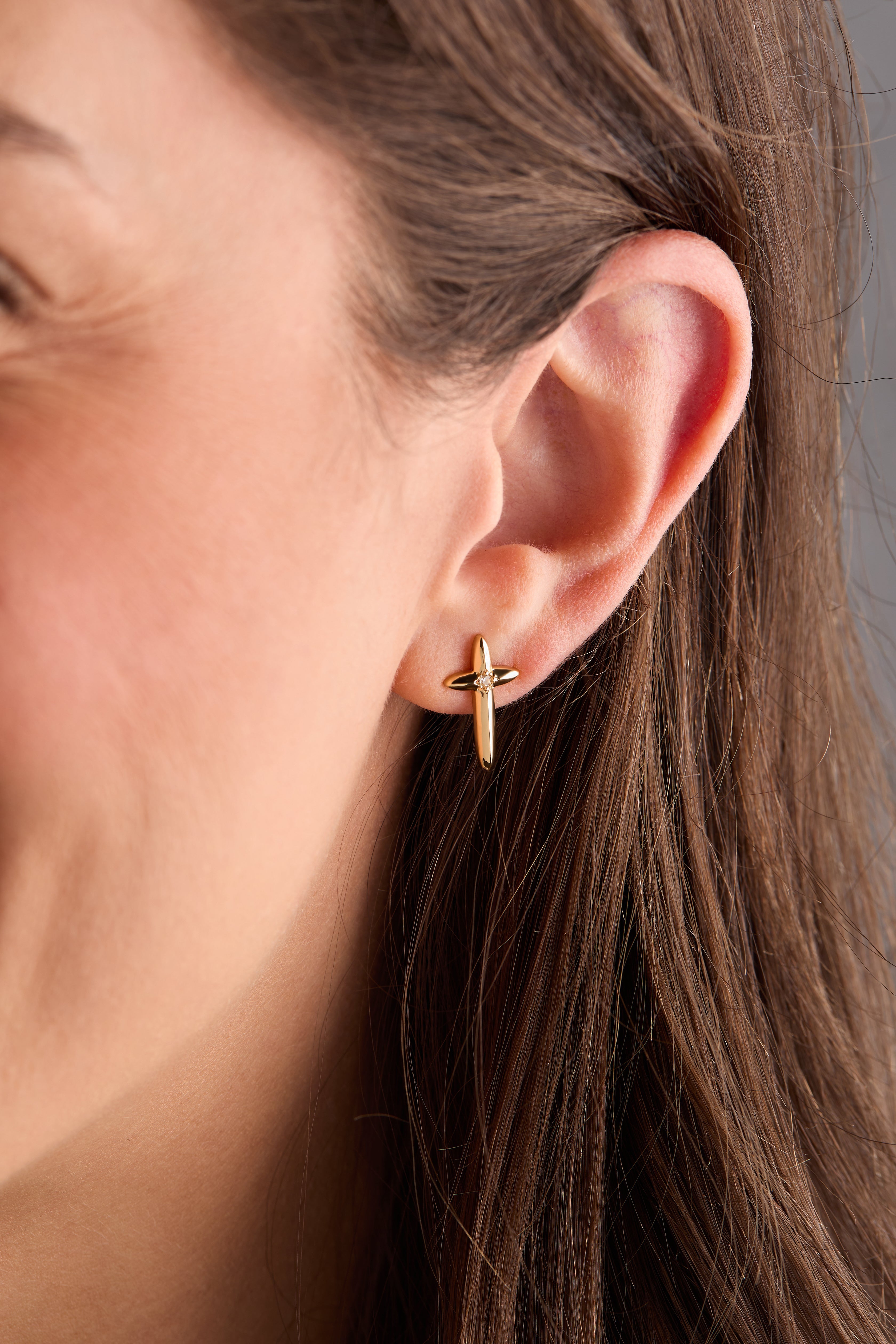 4:13 Cross Stud Earrings - Aaria Tees Aaria Tees
