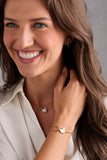 Dove 'Peace' Mother of Pearl Pull Chain Bracelet - Aaria Tees Aaria Tees