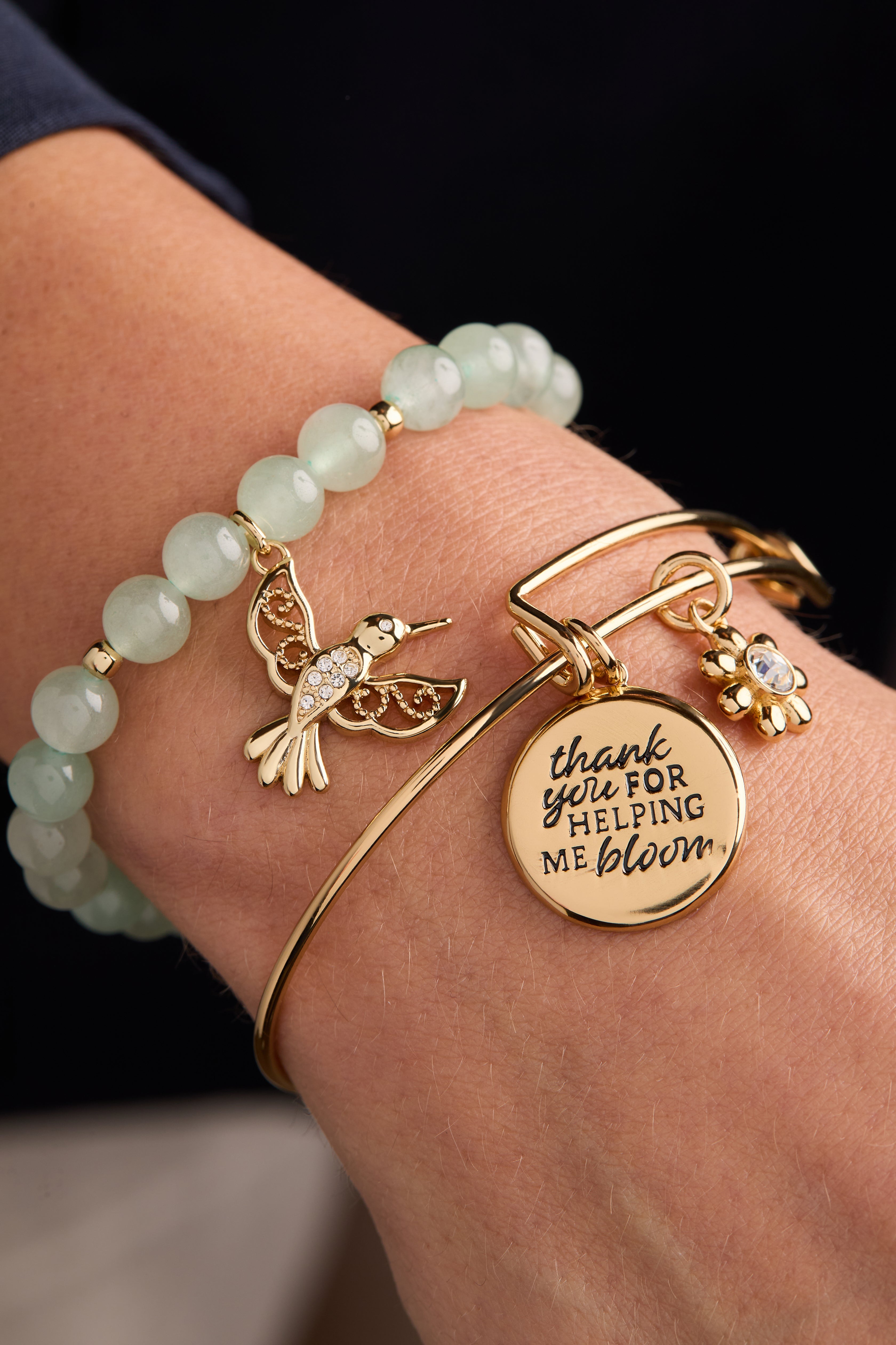 Hummingbird Gemstone Bolo Bracelet - Aaria Tees Aaria Tees