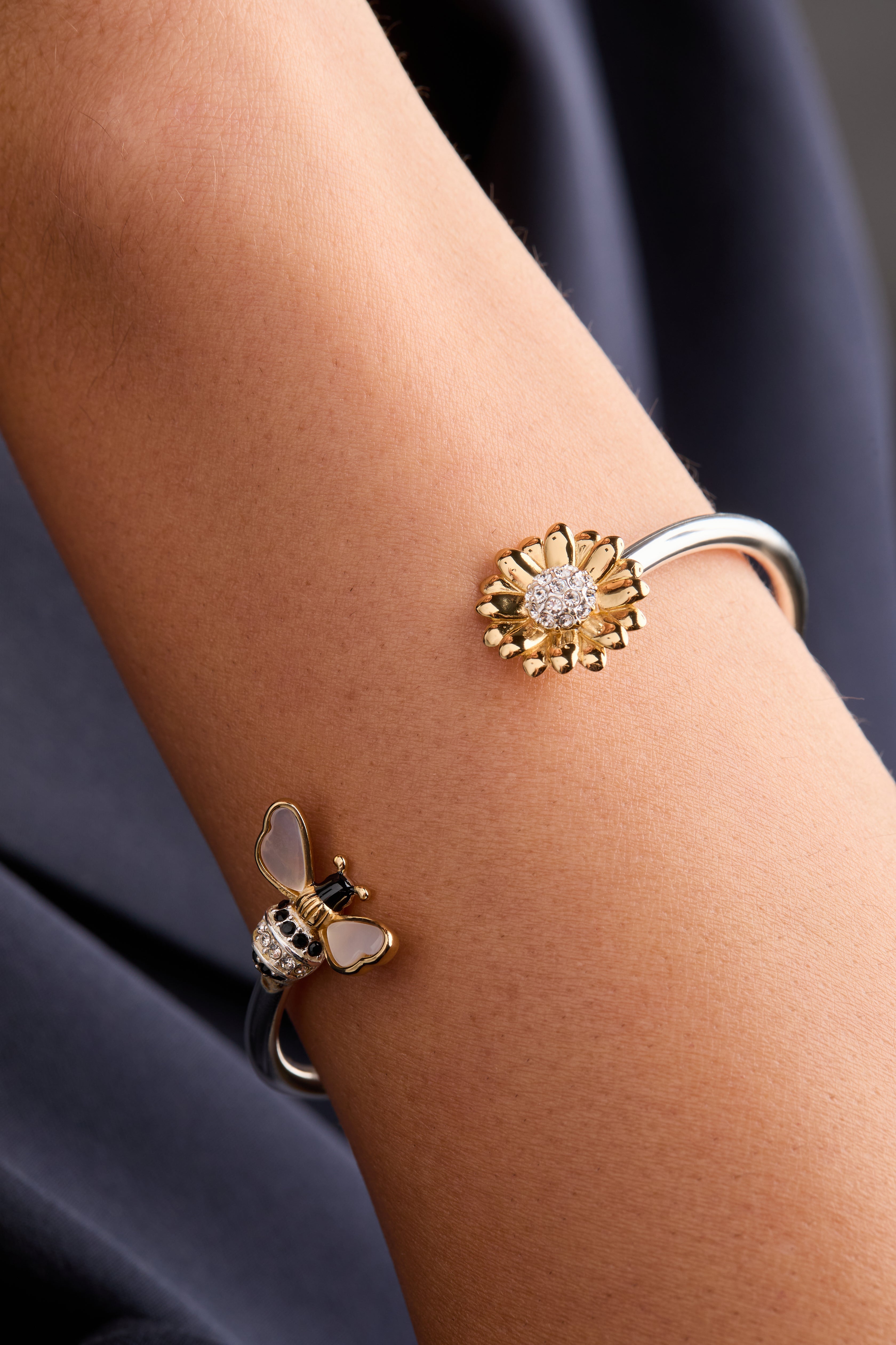 Sunflower & Bee Flex Cuff - Aaria Tees Aaria Tees