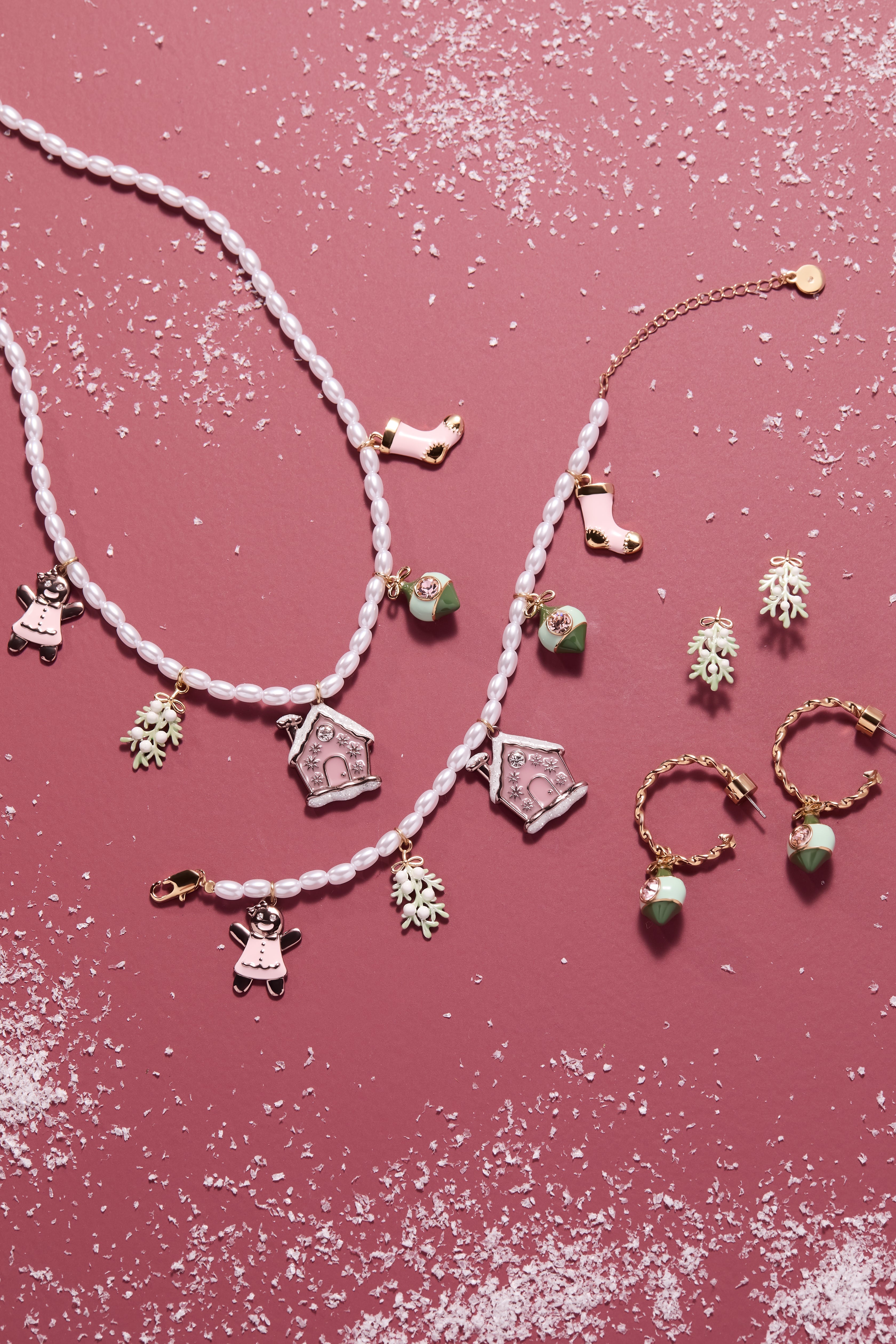 Crystal Bow & Ornament Twisted Hoop Earrings - Aaria Tees Aaria Tees