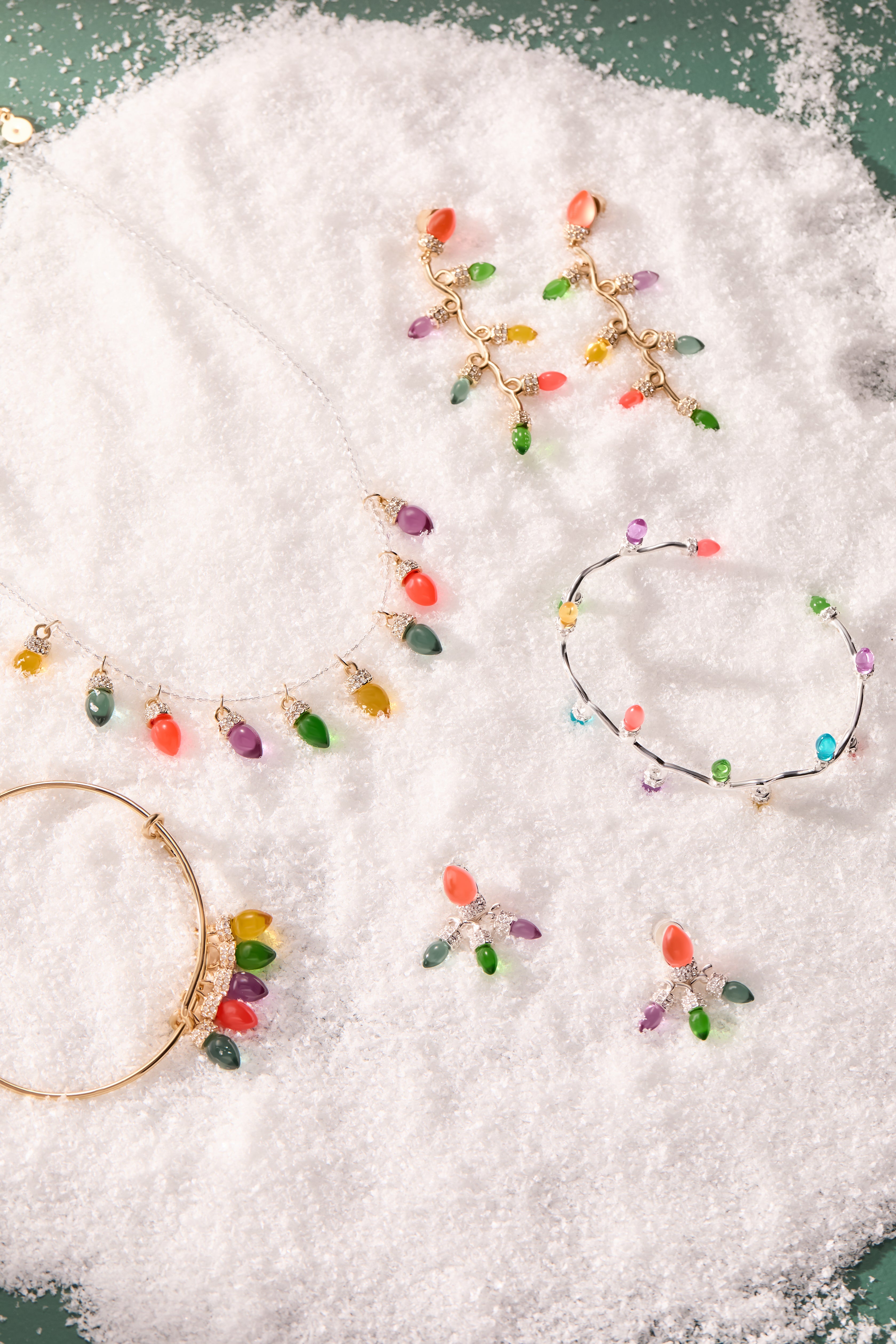 Christmas Light Bulb Charm Bangle - Aaria Tees Aaria Tees