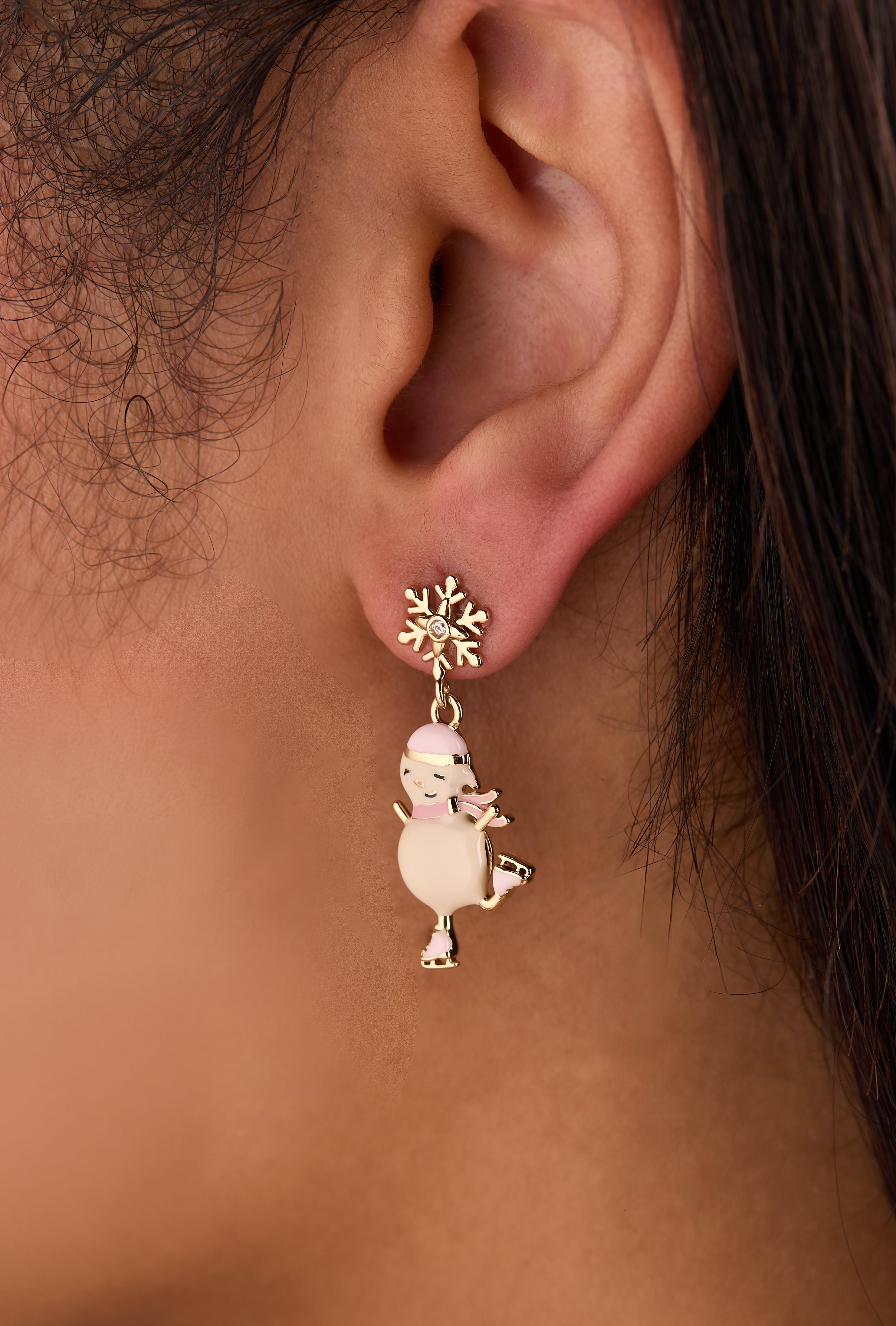 Winter Wonderland Snowman Drop Earrings - Aaria Tees Aaria Tees