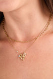 Gemini Zodiac Charm Cluster Necklace - Aaria Tees Aaria Tees