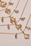 Pisces Zodiac Charm Cluster Necklace - Aaria Tees Aaria Tees