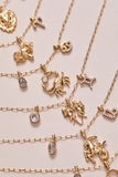 Leo Zodiac Charm Cluster Necklace - Aaria Tees Aaria Tees