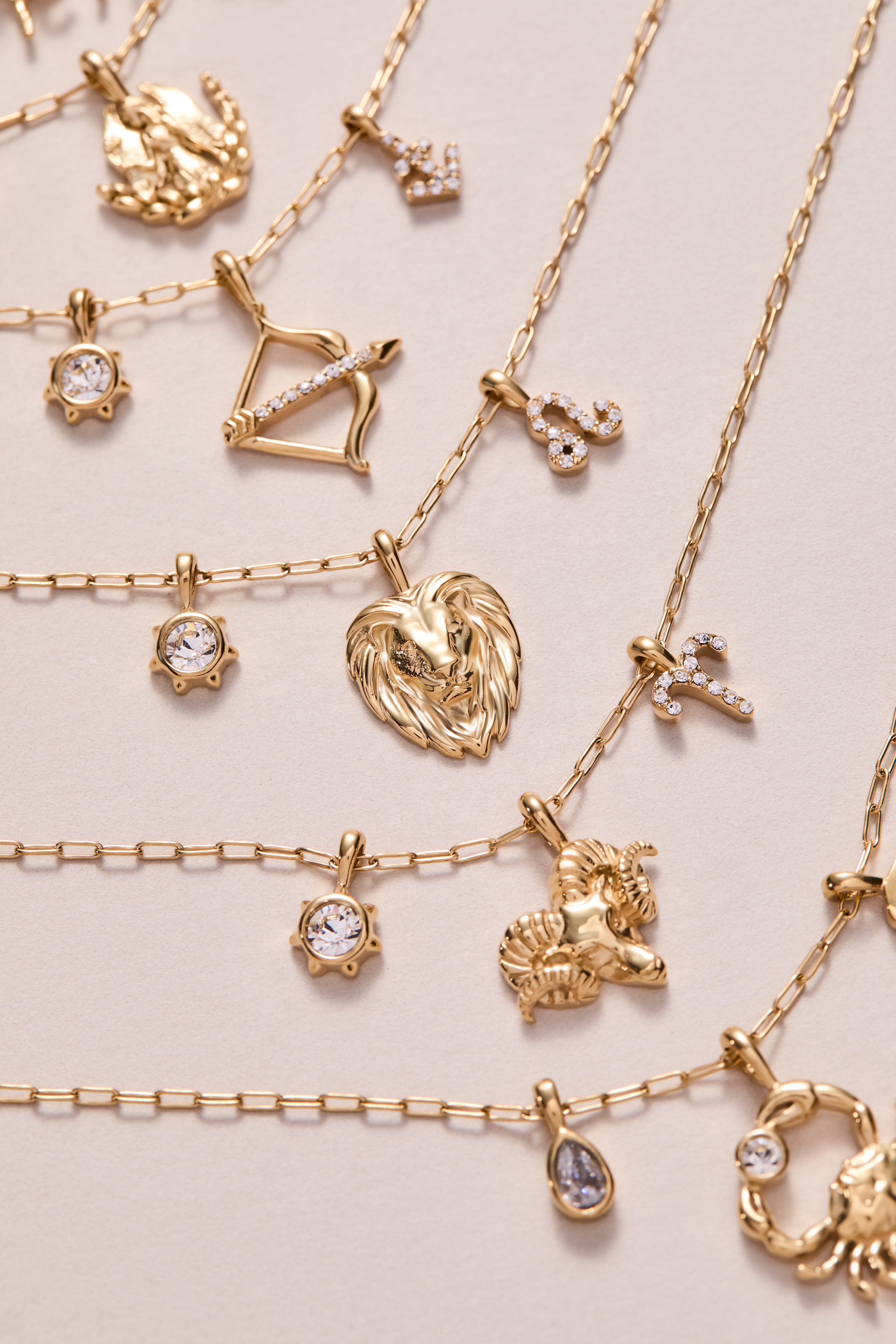 Sagittarius Zodiac Charm Cluster Necklace - Aaria Tees Aaria Tees