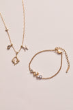Pisces Zodiac Charm Cluster Necklace - Aaria Tees Aaria Tees