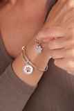 Paw Print Bangle & Pet Collar Charm Set of 2 - Aaria Tees Aaria Tees