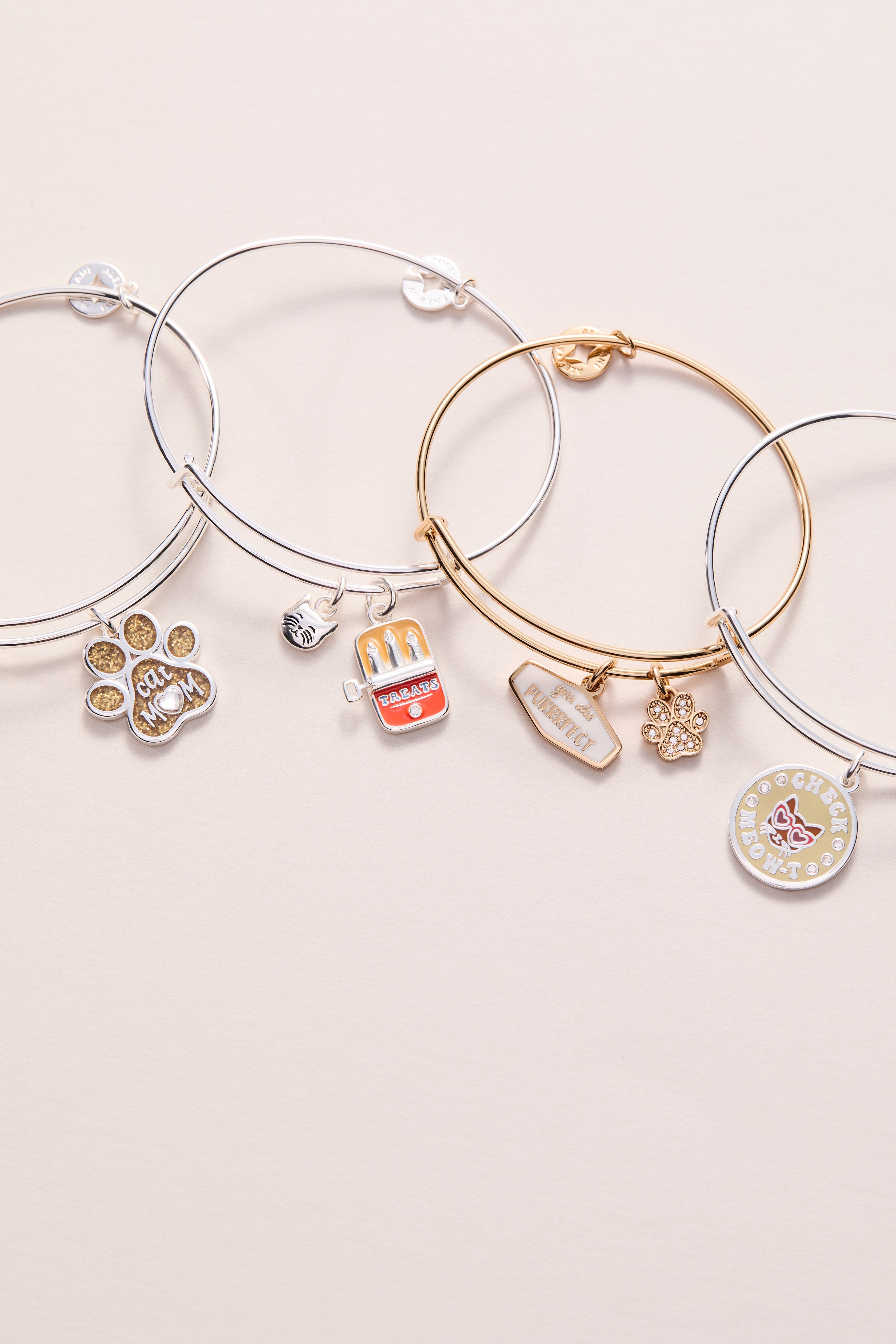 Cat Mom Charm Bangle - Aaria Tees Aaria Tees