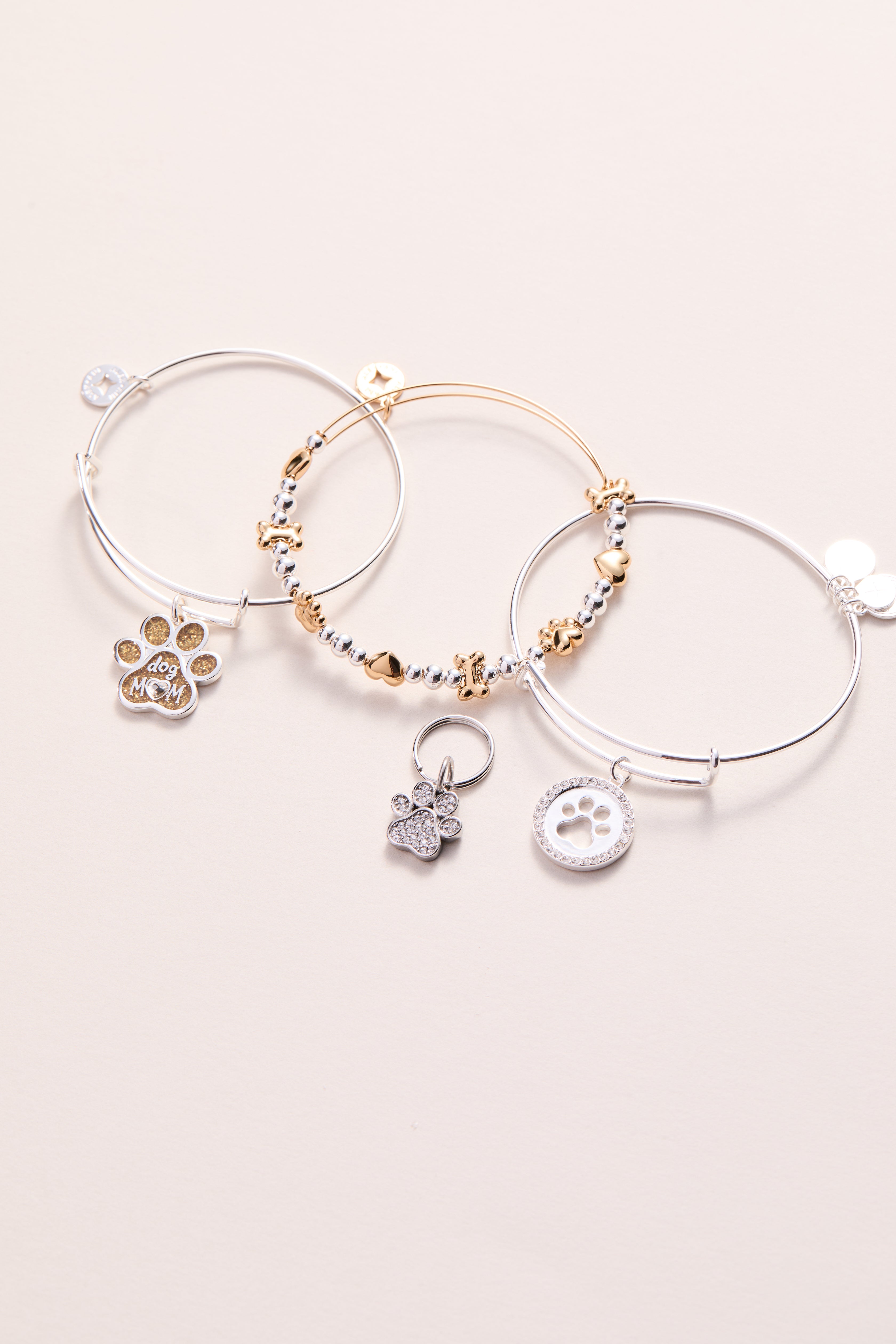 Dog Mom Charm Bangle - Aaria Tees Aaria Tees