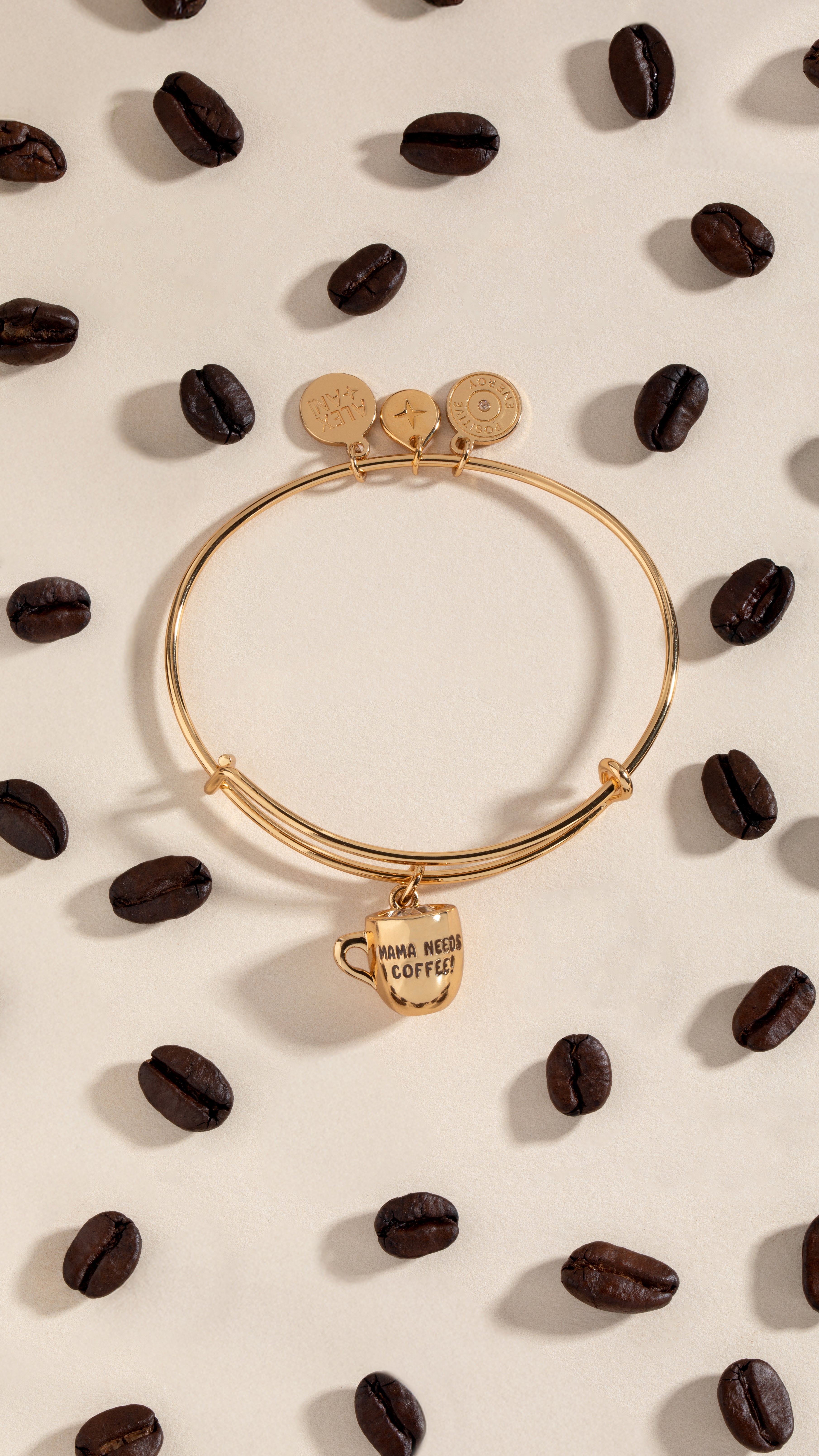 'Mama Needs Coffee' Mug Charm Bangle - Aaria Tees Aaria Tees