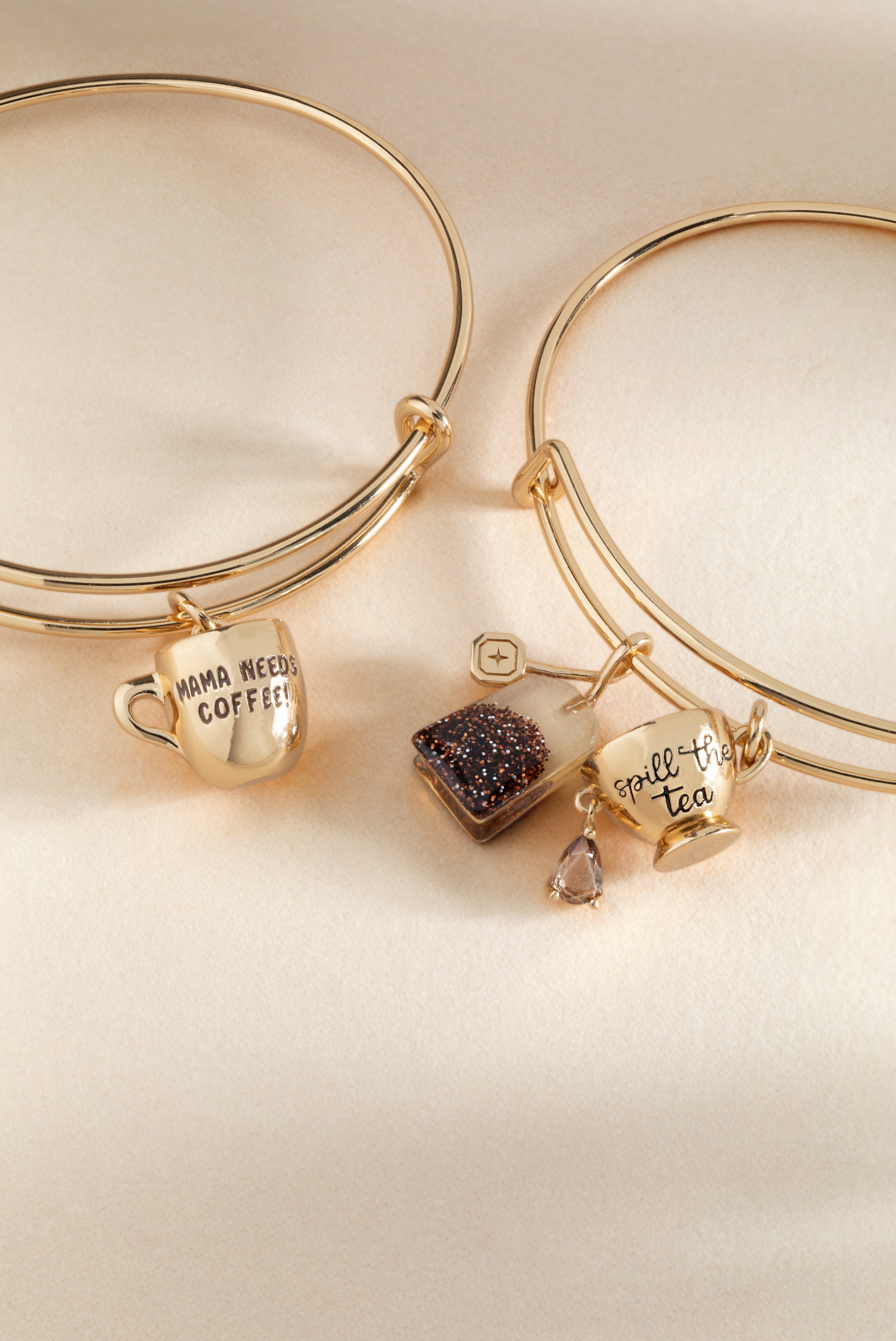 'Mama Needs Coffee' Mug Charm Bangle - Aaria Tees Aaria Tees
