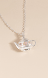 Floral Teapot Locket Pendant Necklace - Aaria Tees Aaria Tees