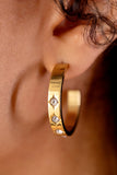 Crystal Accent Hoop - Aaria Tees Aaria Tees