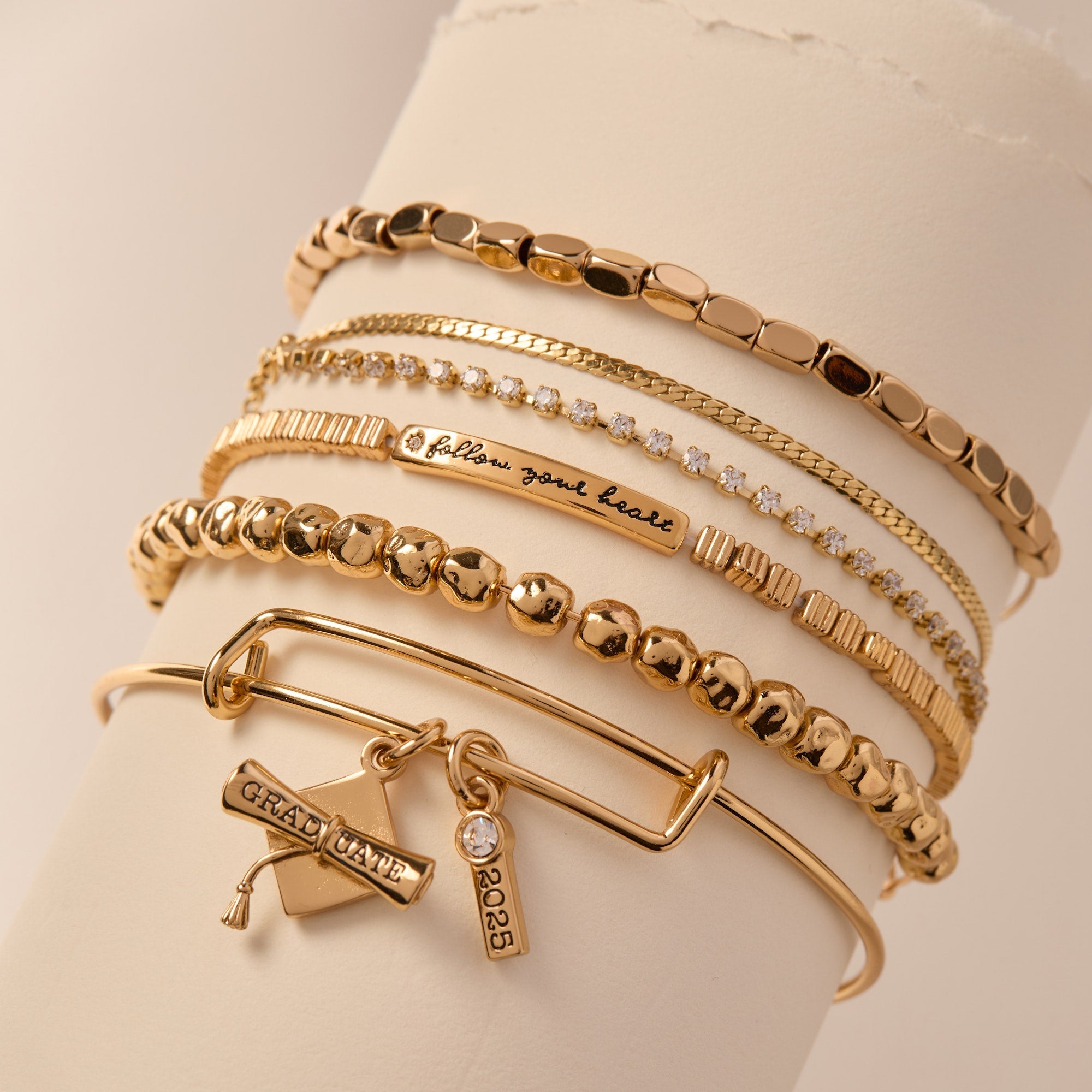 Follow Your Heart Stretch Bracelet - Aaria Tees Aaria Tees