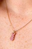 PEEPS® Pink Crystal Bunny Pendant Necklace - Aaria Tees Aaria Tees