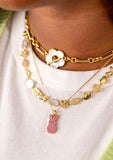 PEEPS® Pink Crystal Bunny Pendant Necklace - Aaria Tees Aaria Tees