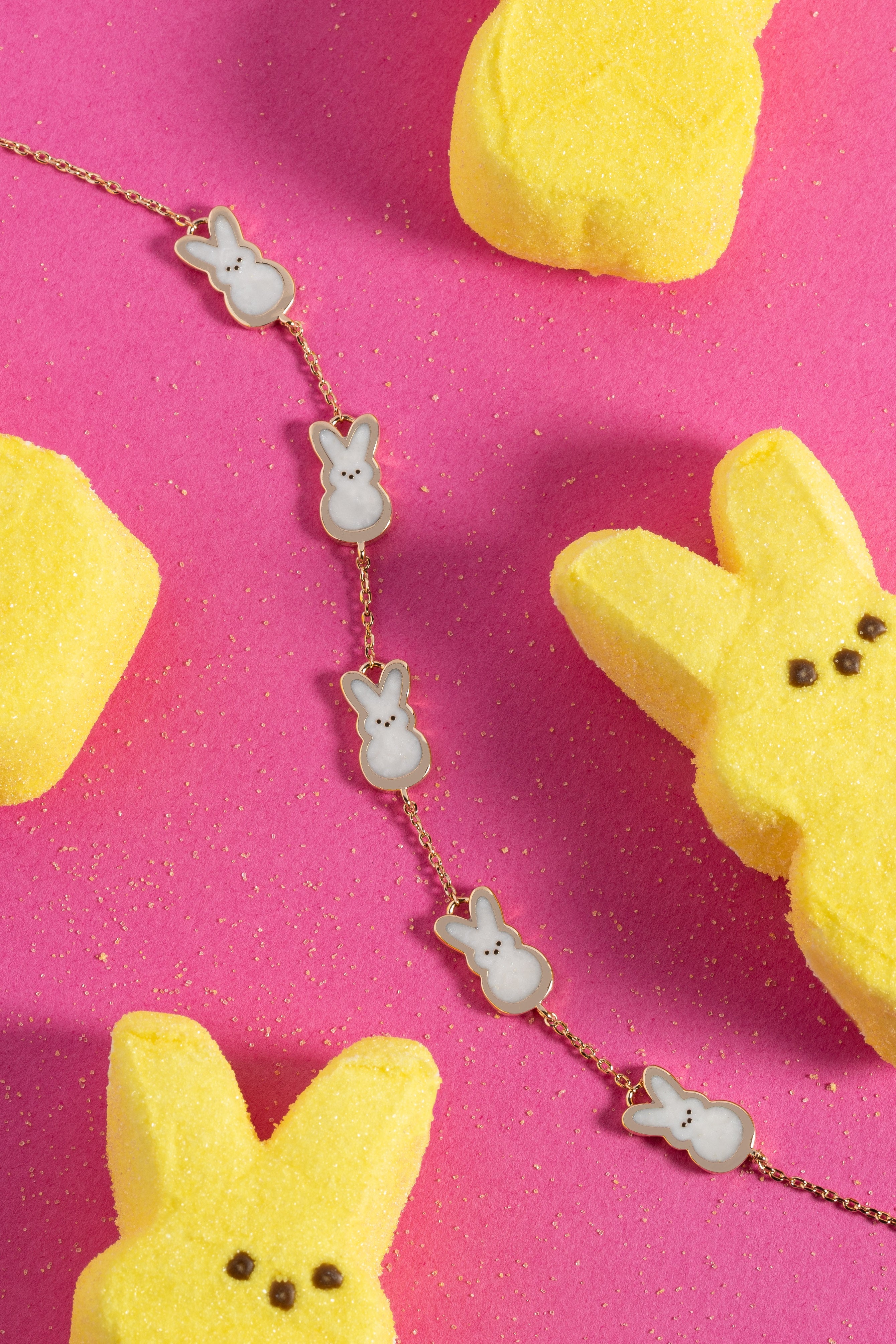 PEEPS® Pearlized Bunny Charm Bracelet - Aaria Tees Aaria Tees