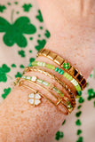Lucky Four-Leaf Clover Stretch Bracelet - Aaria Tees Aaria Tees