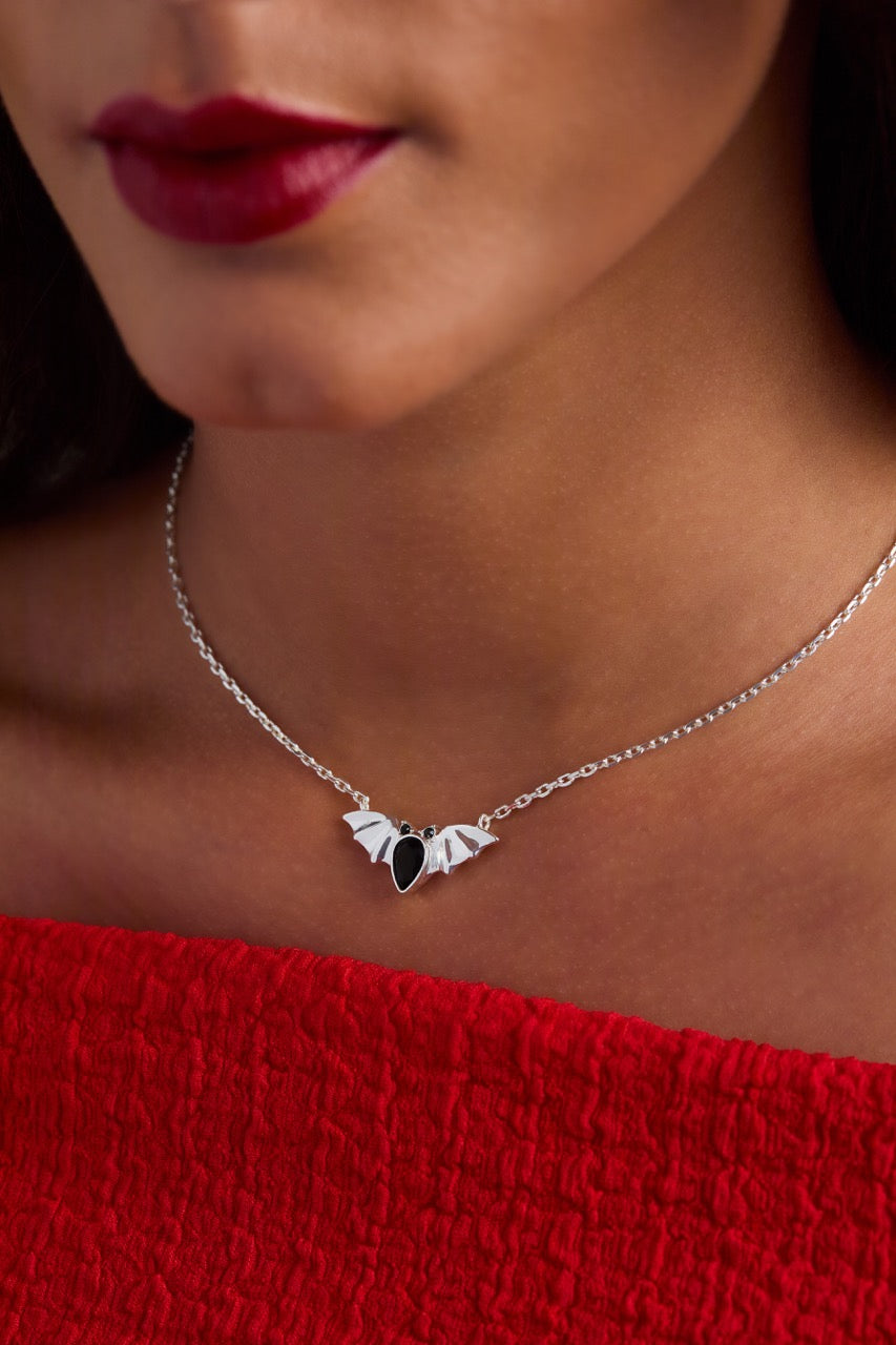 Crystal Bat Pendant - Aaria Tees Aaria Tees