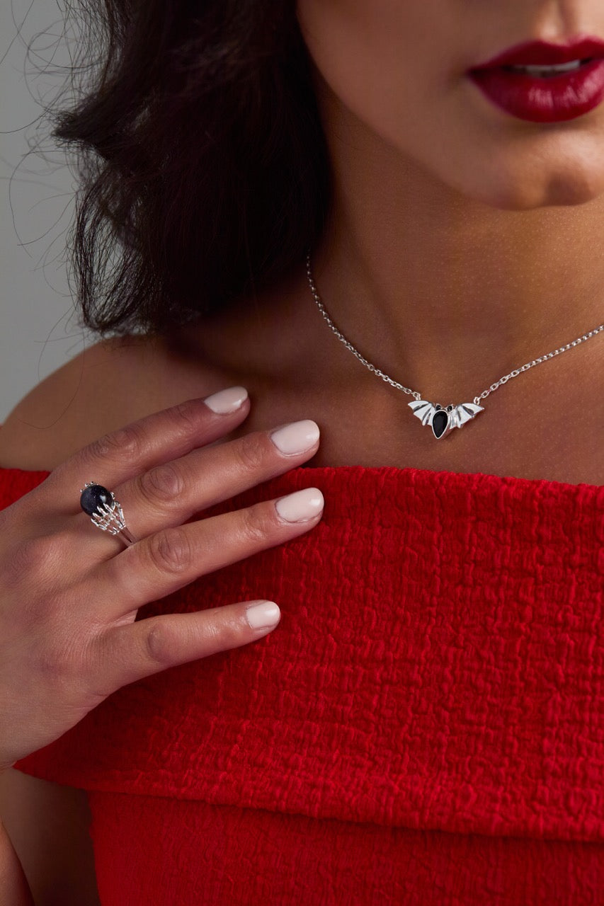 Crystal Bat Pendant - Aaria Tees Aaria Tees