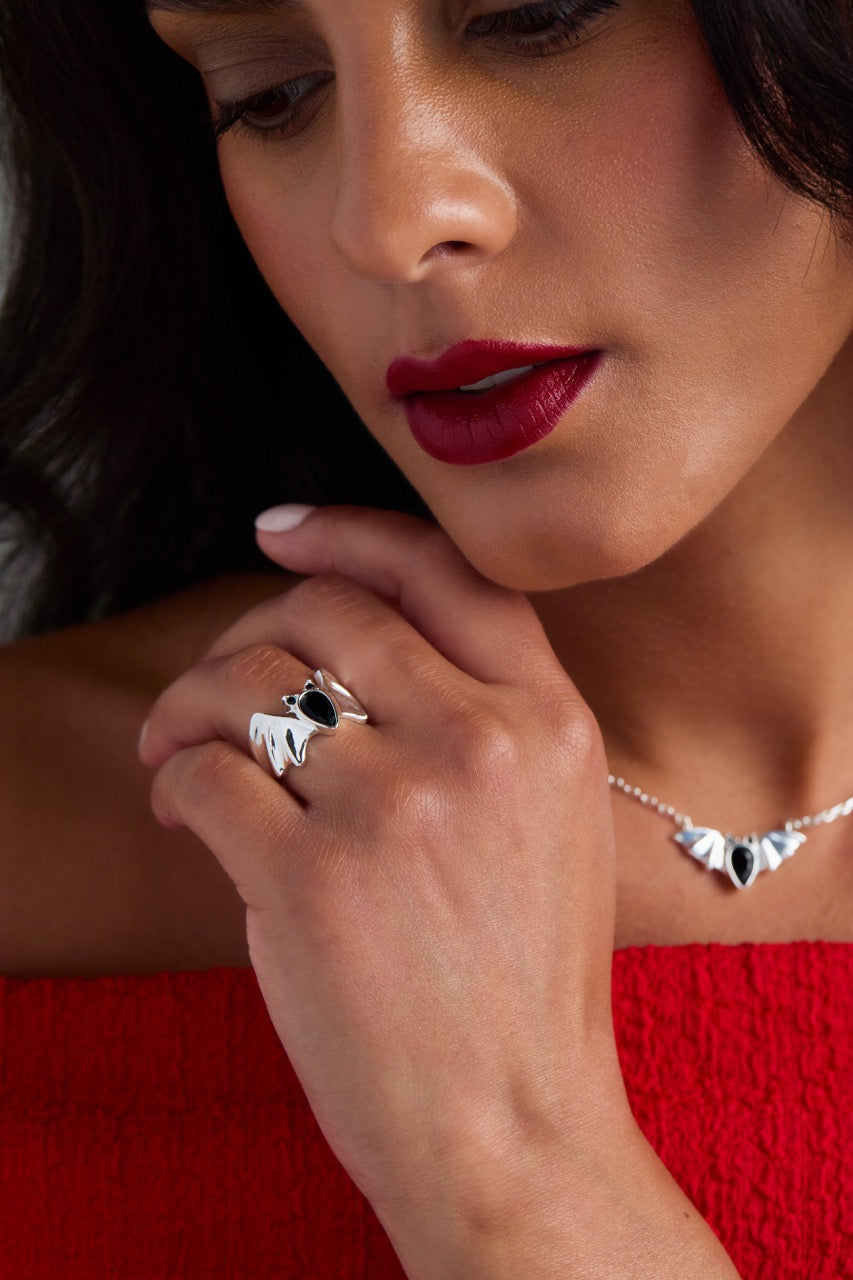 Crystal Bat Ring - Aaria Tees Aaria Tees