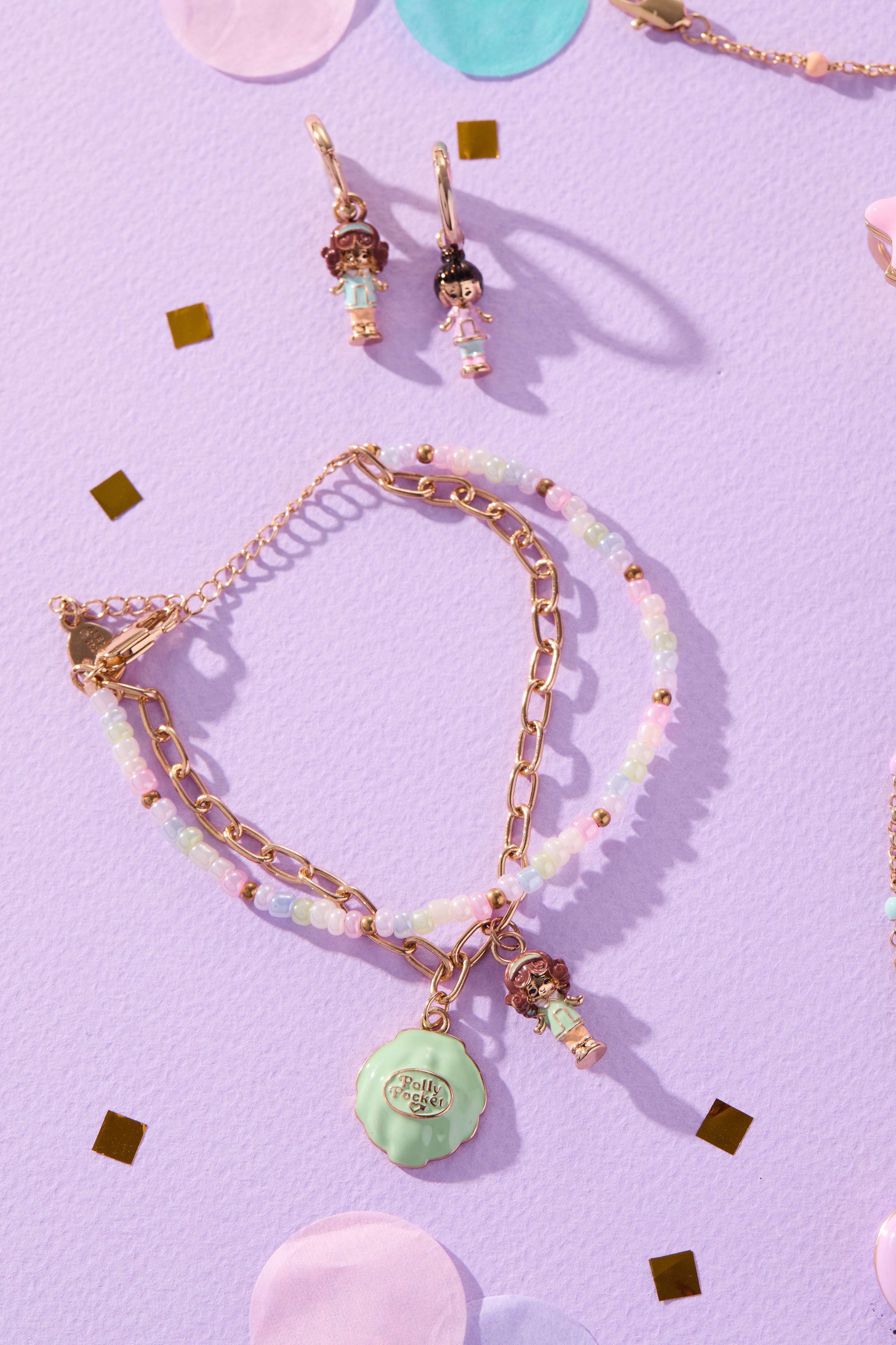Polly Pocket™ 2 Row Charm Bracelet - Aaria Tees Aaria Tees