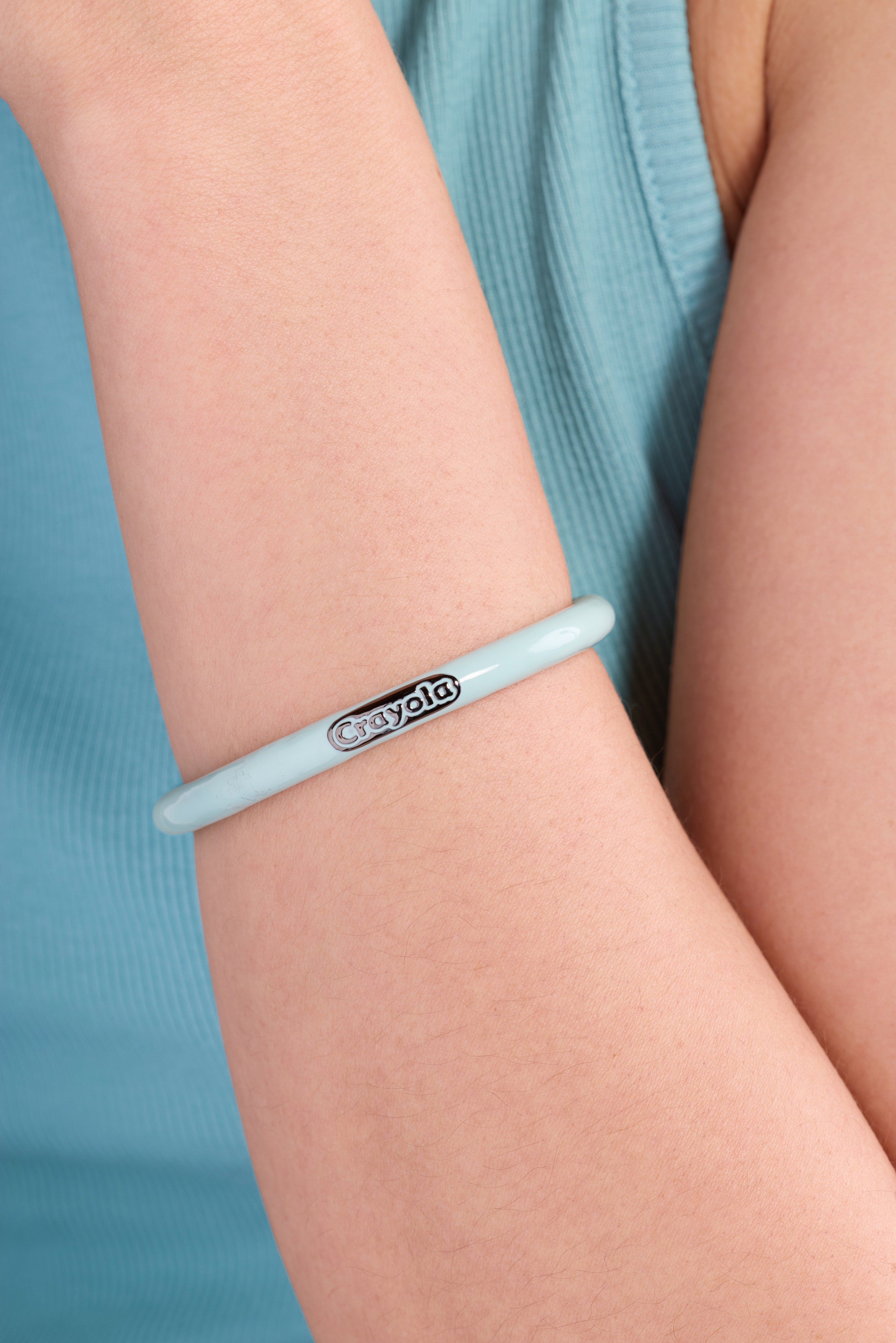 Crayola Robin's Egg Blue Crayon Cuff - Aaria Tees Aaria Tees
