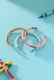 Crayola Tickle Me Pink Crayon Cuff - Aaria Tees Aaria Tees