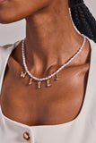 'Wifey' Bubble And Beaded Pearl Necklace - Aaria Tees Aaria Tees