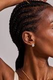 Coffee Bean Pave Crystal Stud Earrings - Aaria Tees Aaria Tees