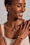 Coffee Bean 'Happiness, Wealth, Health' Engraved Pendant Necklace - Aaria Tees Aaria Tees