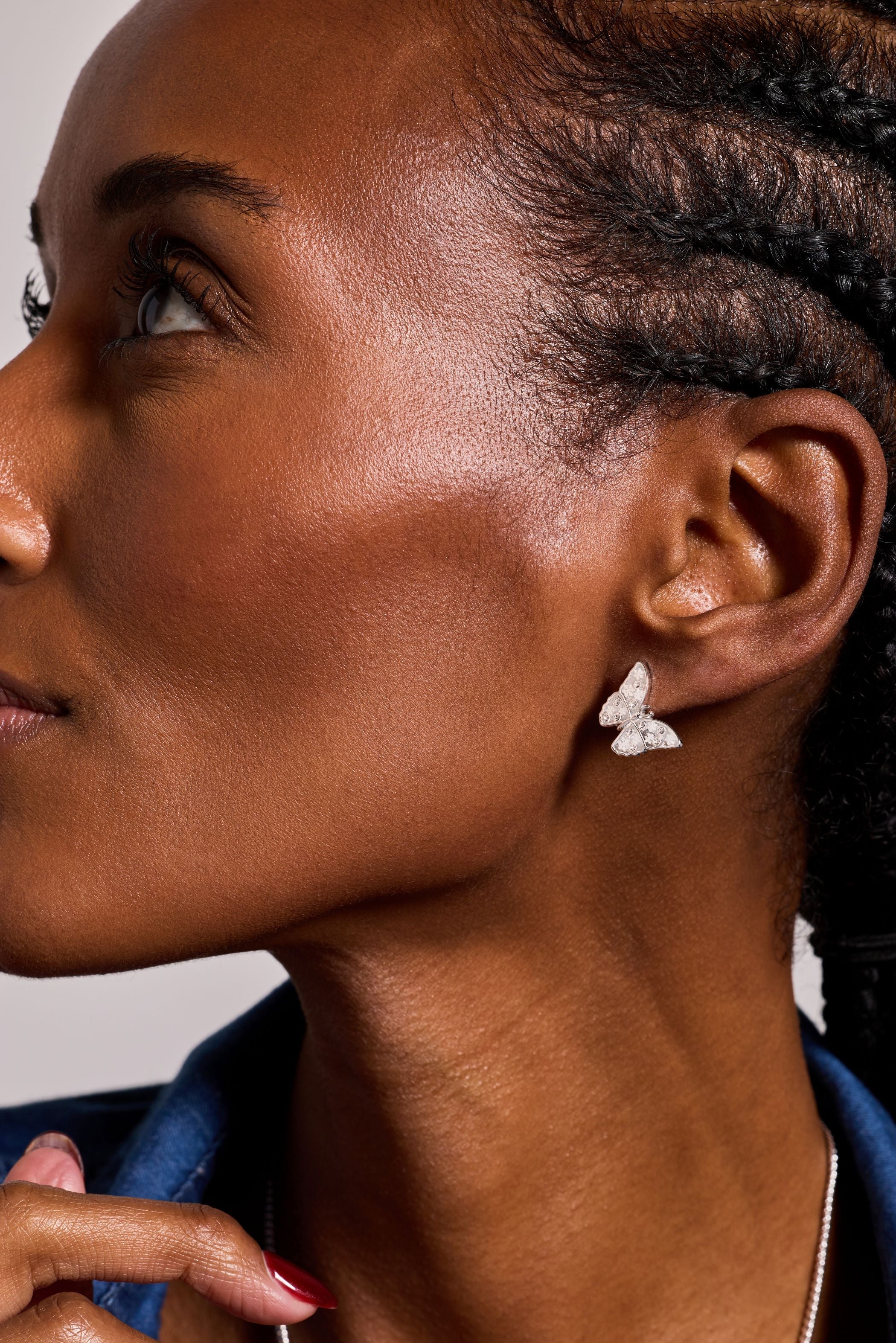Glass Butterfly Statement Stud Earrings - Aaria Tees Aaria Tees