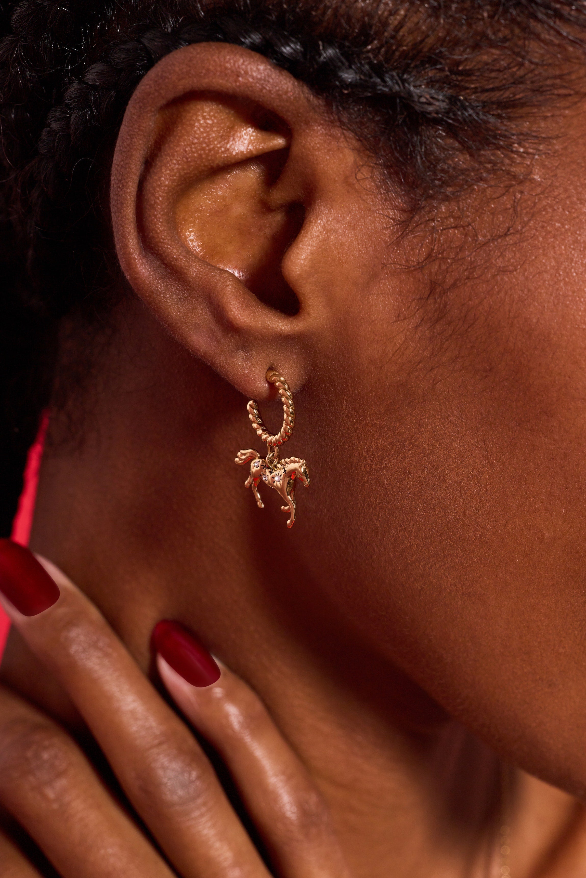 Horse Girl Huggie Hoop Earrings - Aaria Tees Aaria Tees