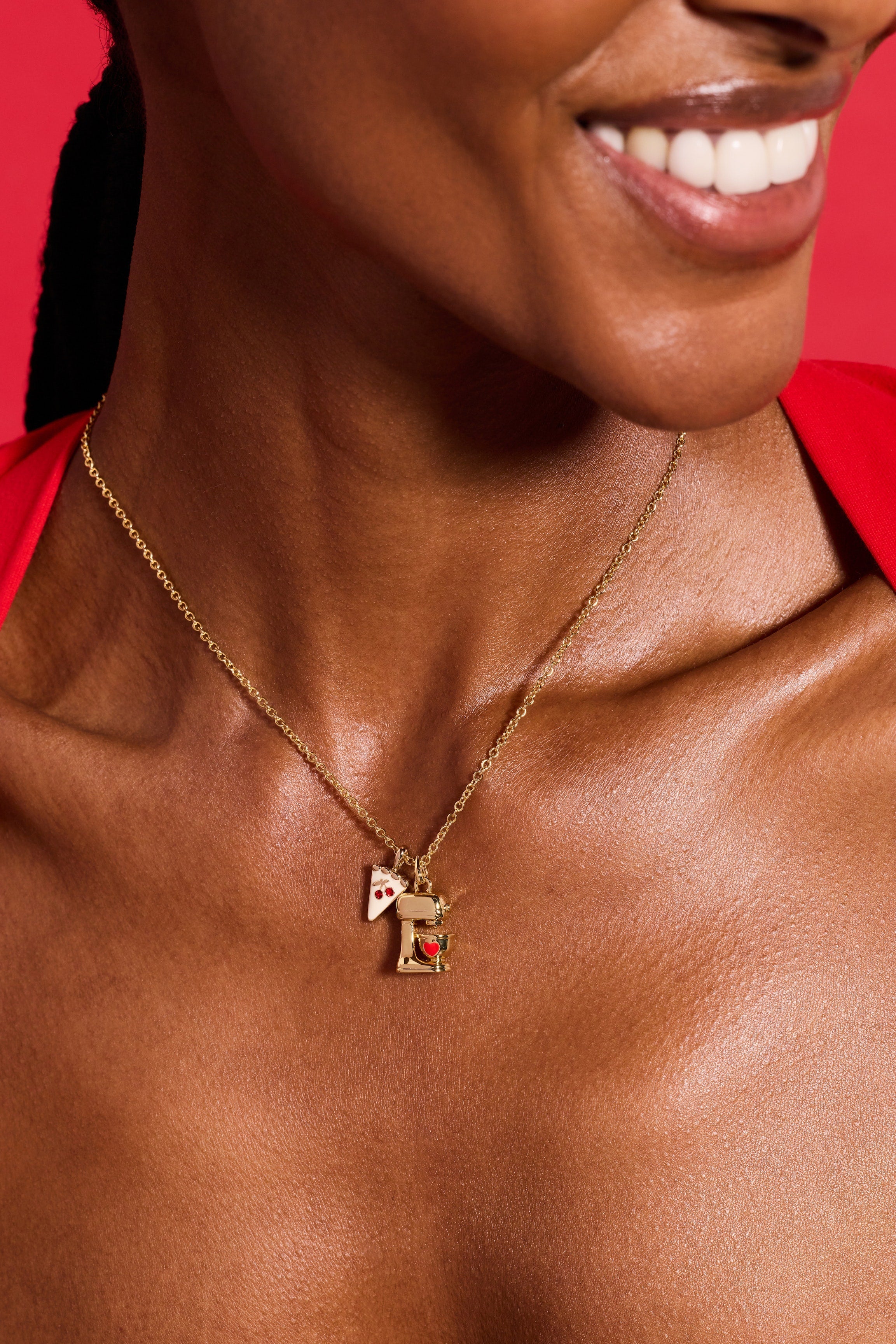 Sweet Shop Pie and Kitchen Mixer Charm Pendant Necklace - Aaria Tees Aaria Tees