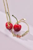 'My Cherry Amour' In-Line Chain Bracelet - Aaria Tees Aaria Tees