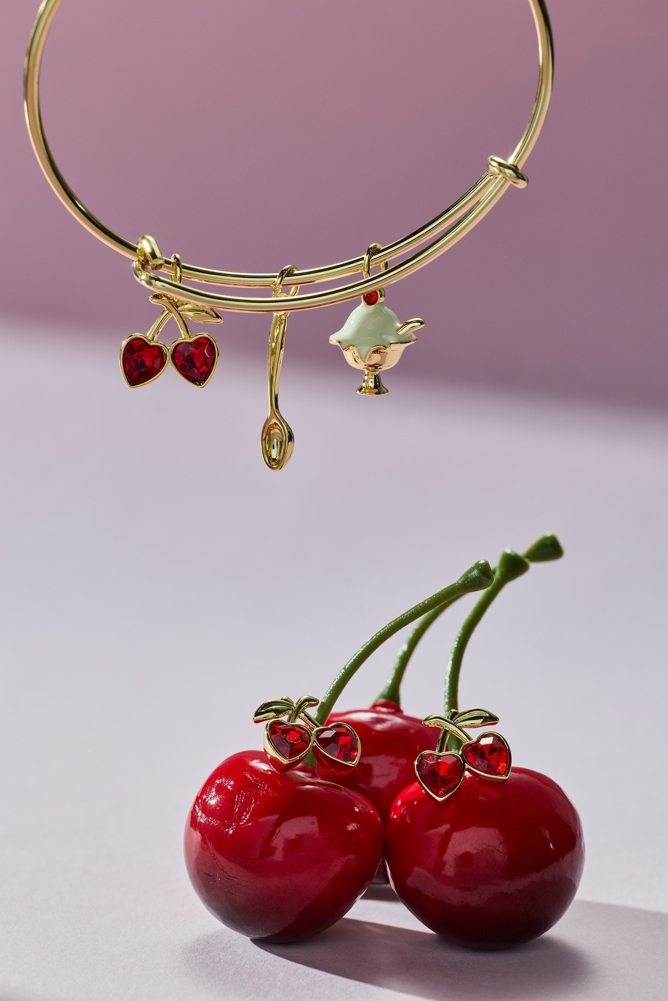 'My Cherry Amour' Ice-Cream Sundae Multi Charm Bangle - Aaria Tees Aaria Tees