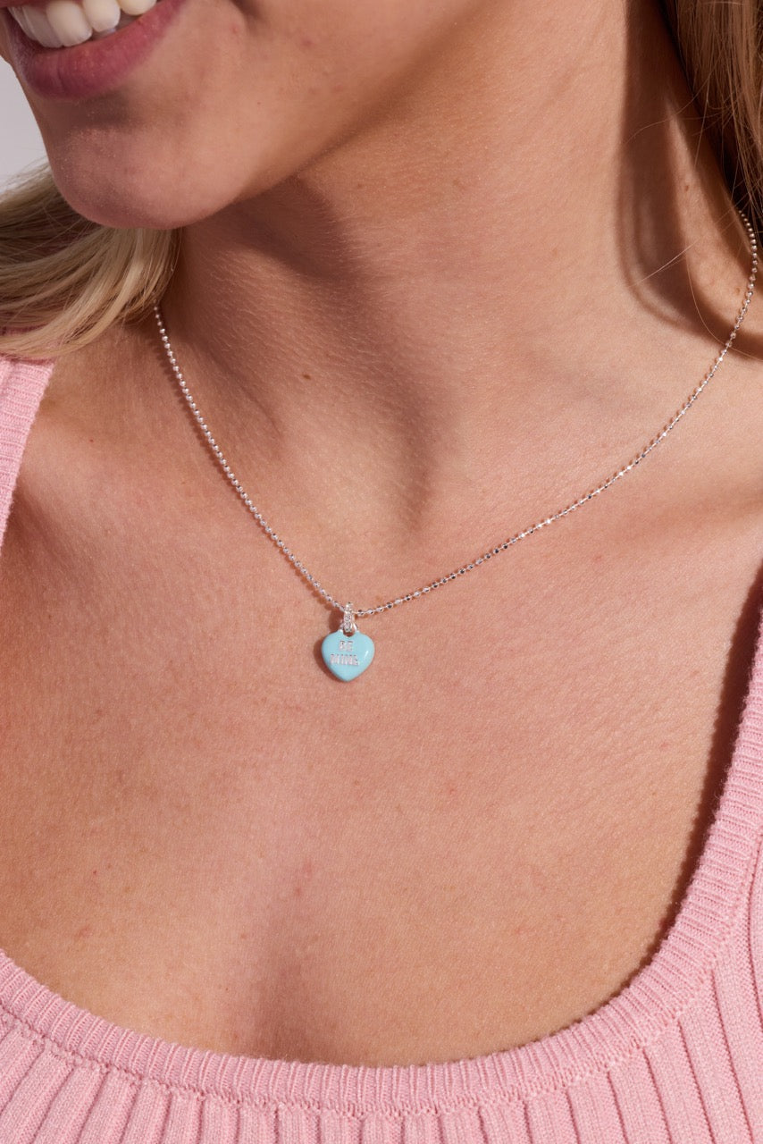 Sweethearts® 'Be Mine' Pendant Charm Necklace - Aaria Tees Aaria Tees