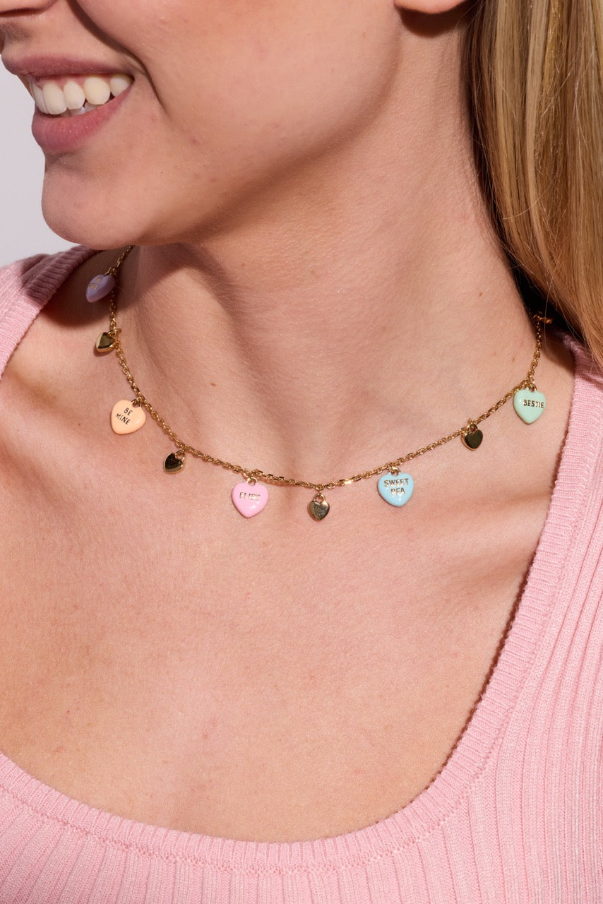 Sweethearts® Multi-Charm Necklace - Aaria Tees Aaria Tees