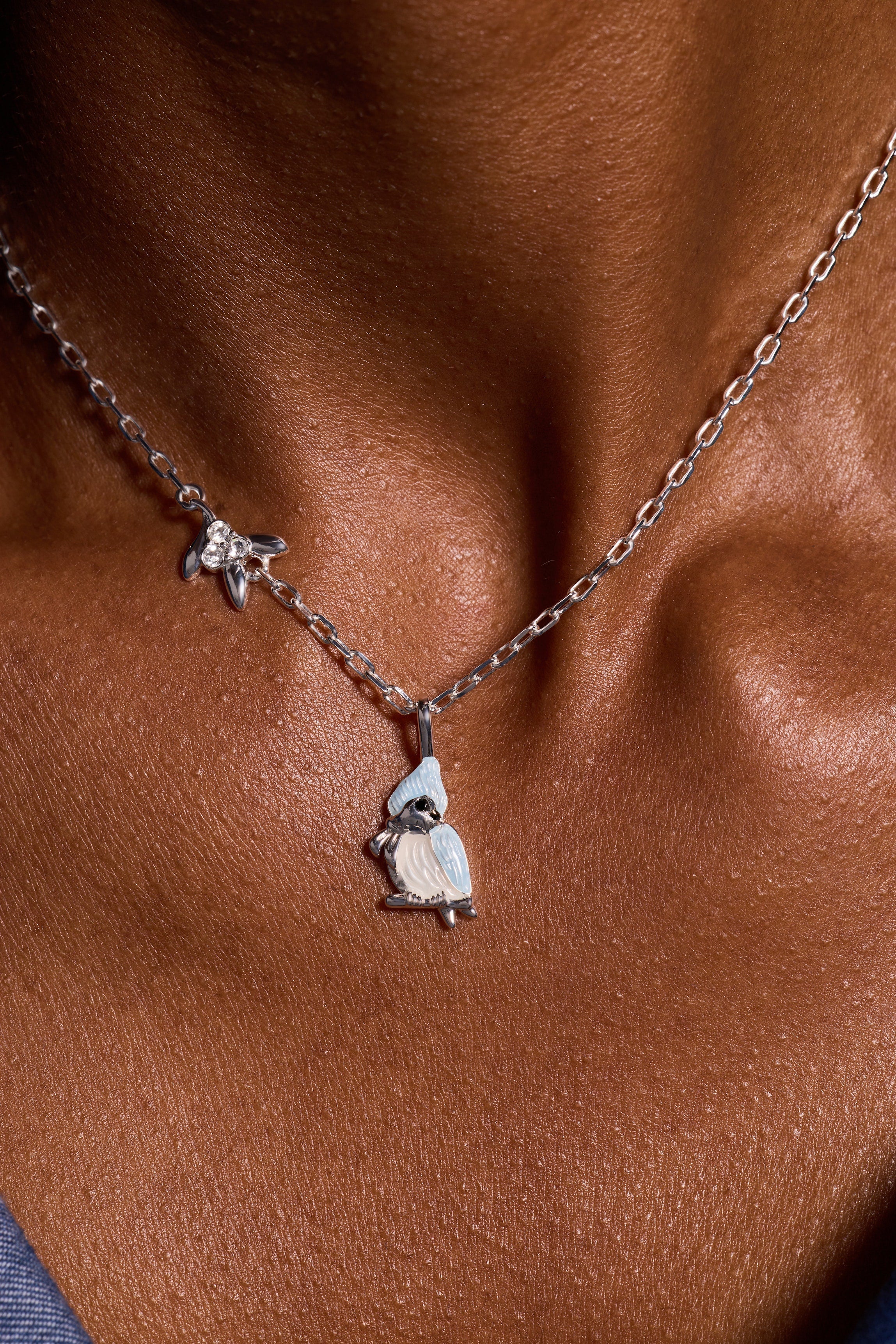 Tufted Titmouse Bird Pendant Necklace - Aaria Tees Aaria Tees
