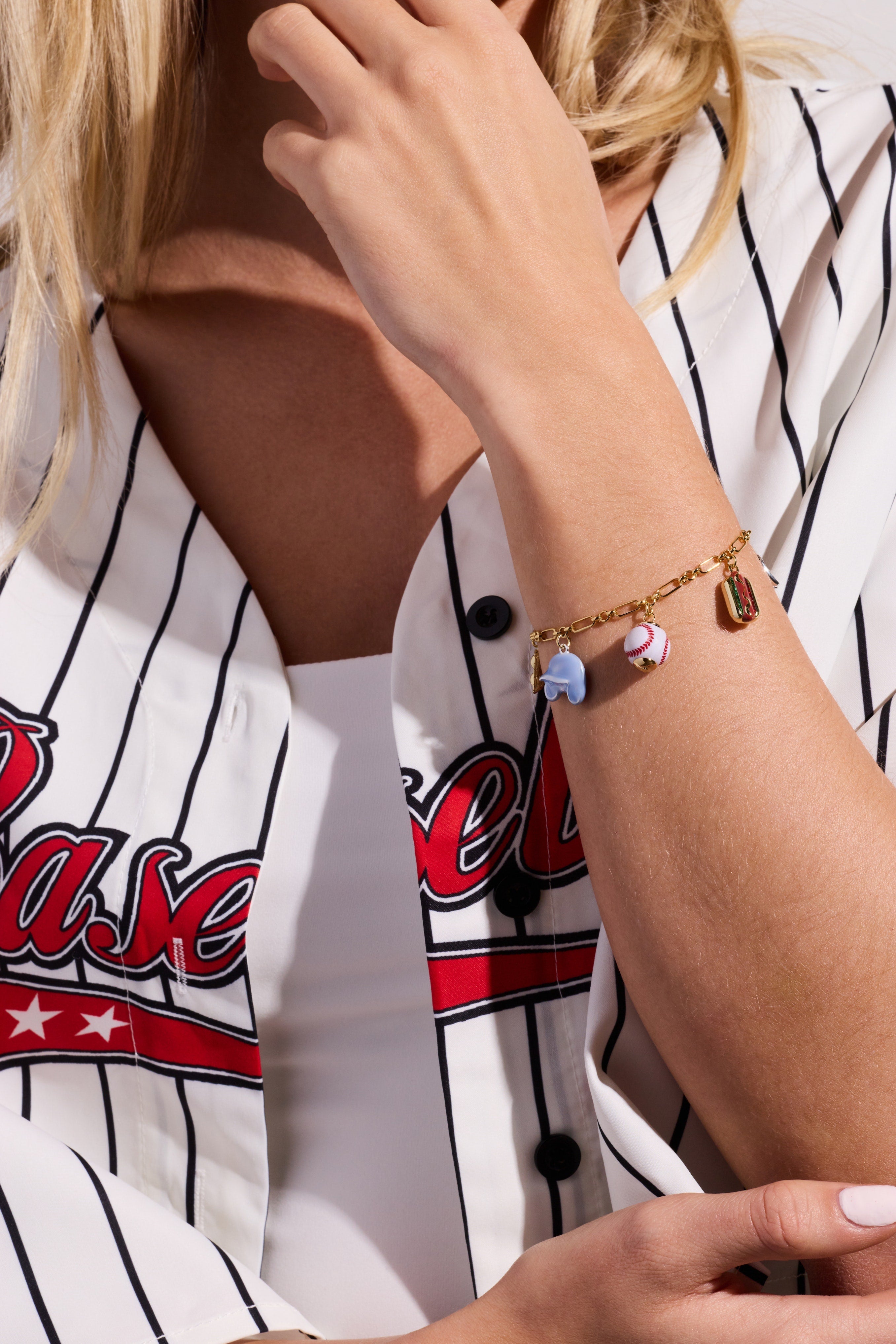 'Take Me Out to the Ballgame' Baseball Charm Bracelet - Aaria Tees Aaria Tees