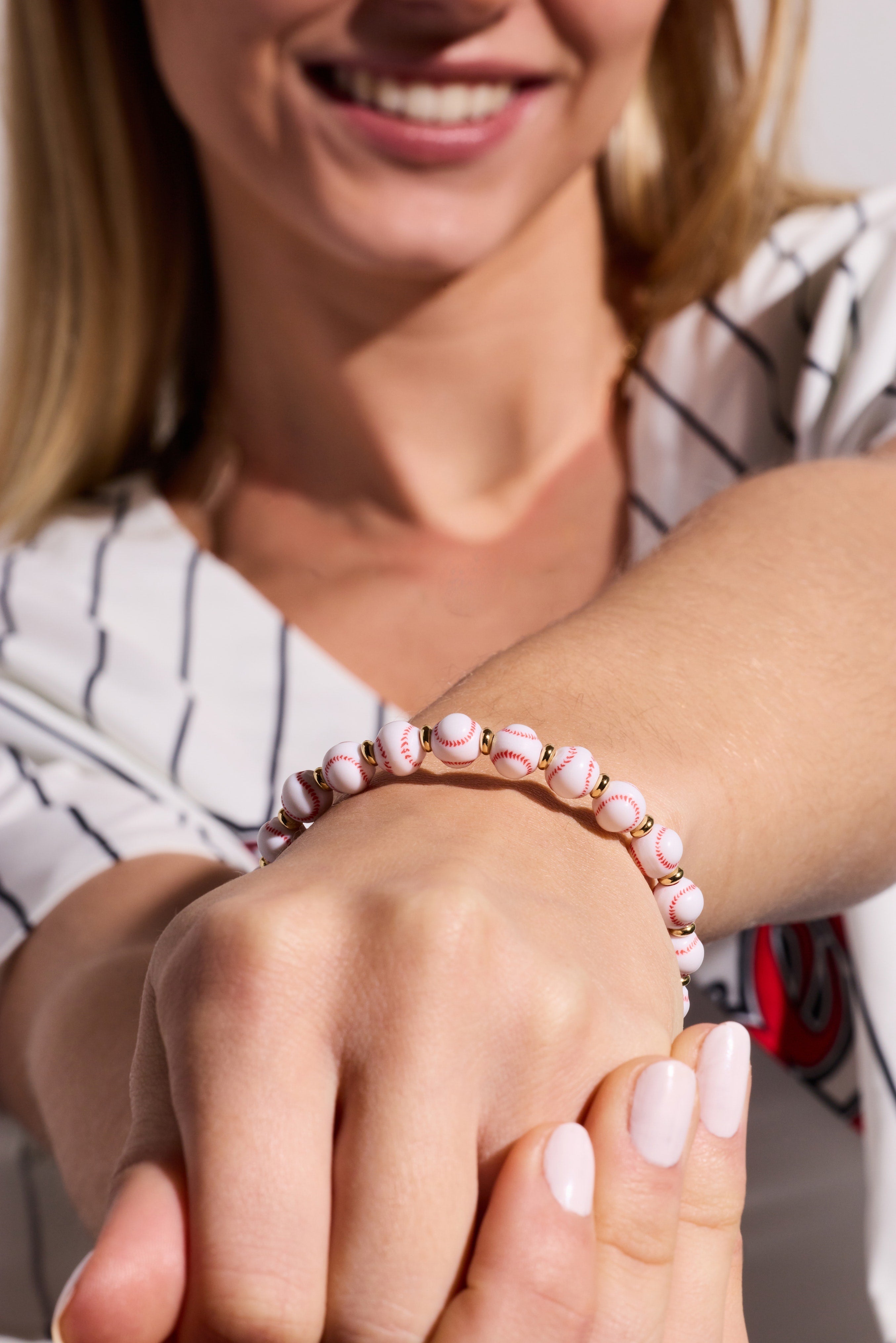 Baseball Beaded Bangle - Aaria Tees Aaria Tees