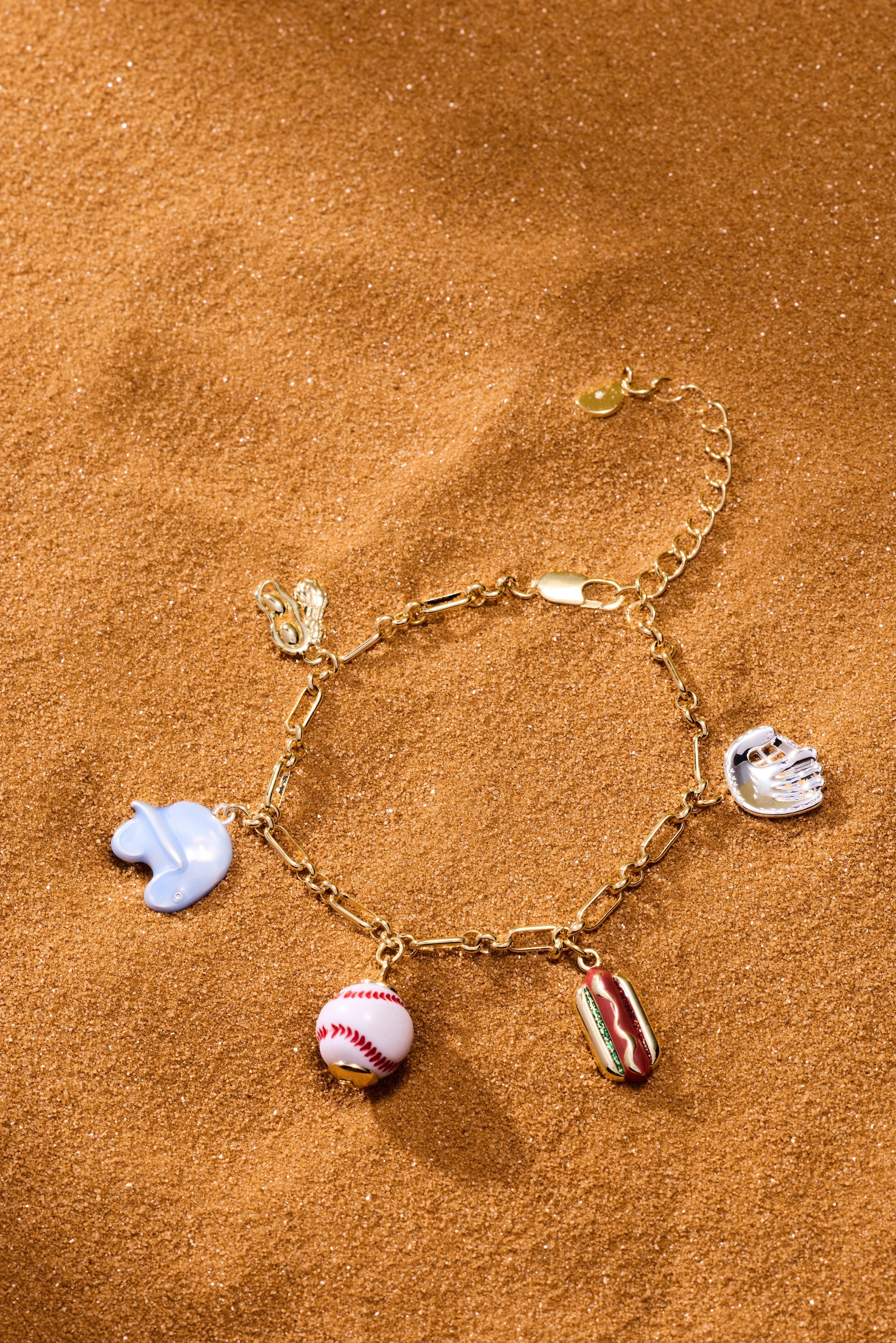 'Take Me Out to the Ballgame' Baseball Charm Bracelet - Aaria Tees Aaria Tees