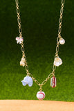 'Take Me Out to the Ballgame' Multi Charm Necklace - Aaria Tees Aaria Tees