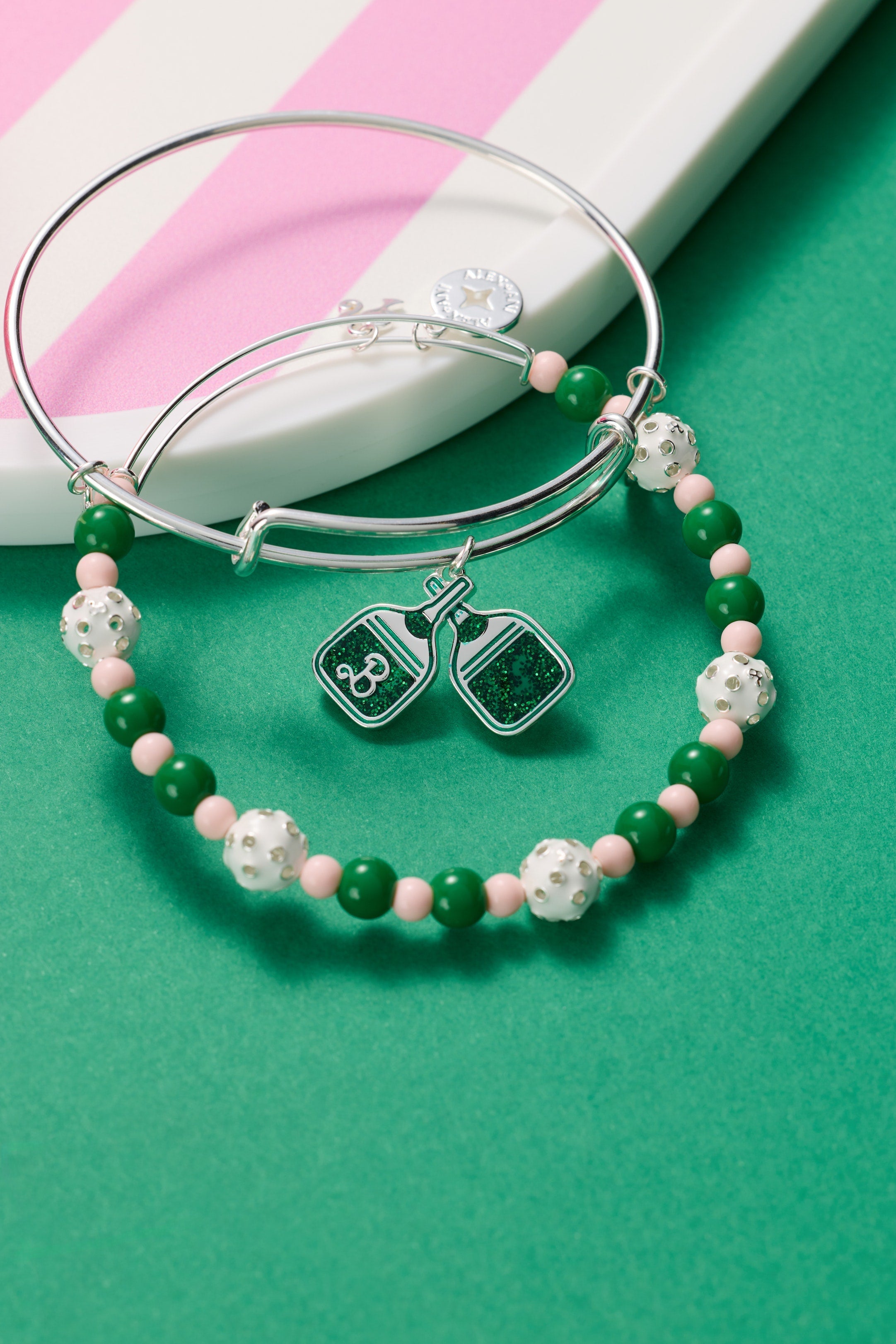 Barbie™ Pickleball Beaded Charm Bangle - Aaria Tees Aaria Tees