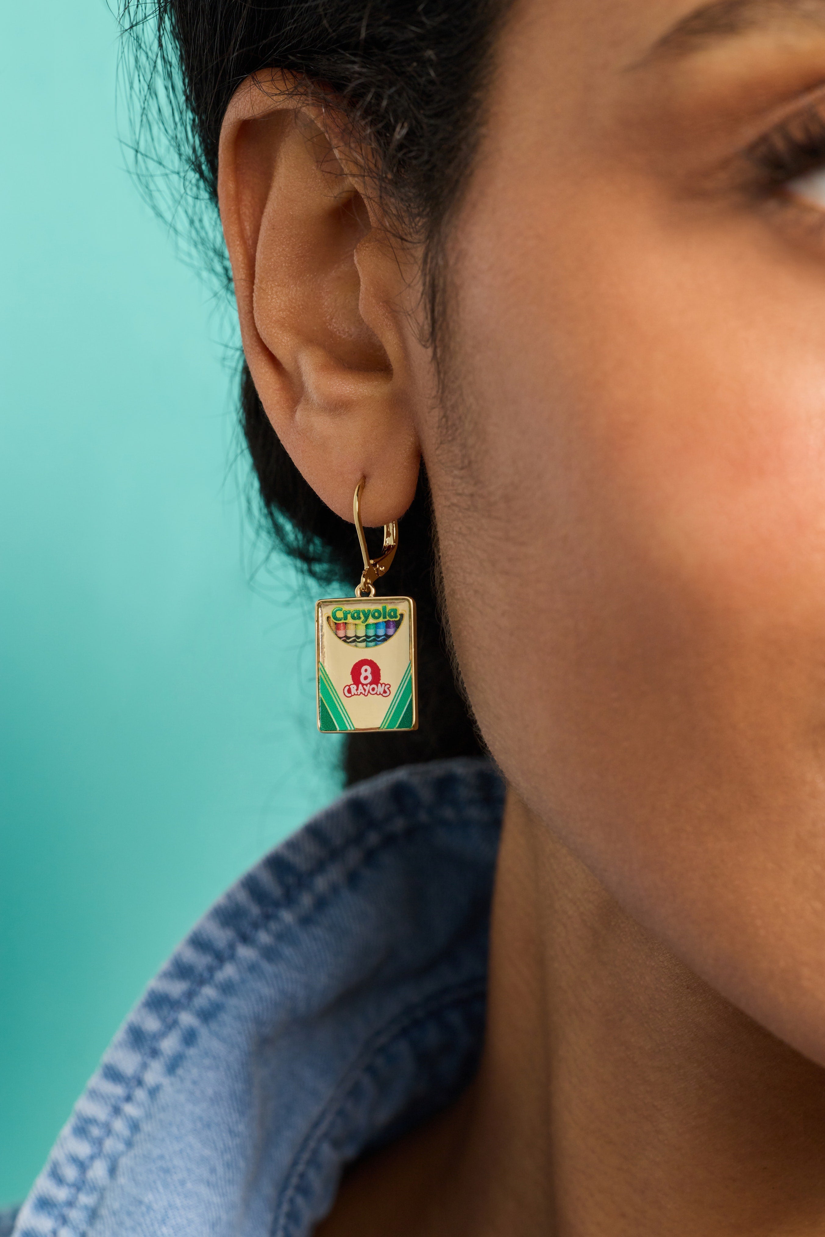 Crayola 'To Teach Is To Color A Life Forever' Crayon Box Earrings - Aaria Tees Aaria Tees